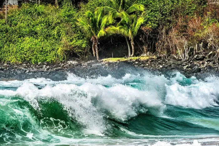 Framed Print : Large waves, Waimea Bay, North Shore, Oahu, Hawaii. Waimea Bay is famous for big wave surfing Framed Print : Large waves, Waimea Bay, North Shore, Oahu, Hawaii. Waimea Bay is famous for big wave surfing