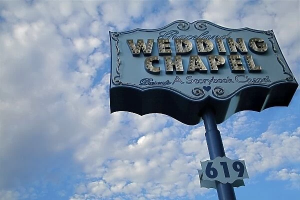 Las Vegas, Nevada, United States. Famous Graceland wedding chapel