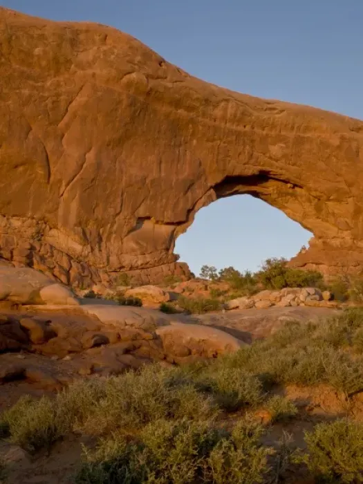 Framed Print : Late light into twilight, Window Arch, Arches National Park, Utah