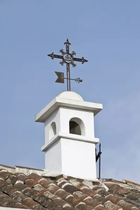 Framed Print : Latin America, Guatemala, Antigua, Cross on Chimney of Colonial House Framed Print : Latin America, Guatemala, Antigua, Cross on Chimney of Colonial House