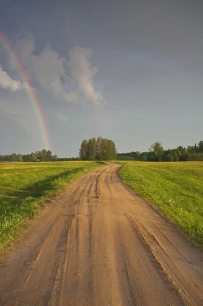 Latvia, Northeastern Latvia, Vidzeme Region, Gauja National Park, Rubene, country road