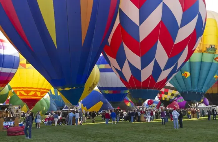 Framed Print : Launch site at the Albuquerque Hot Air Balloon Fiesta, New Mexico