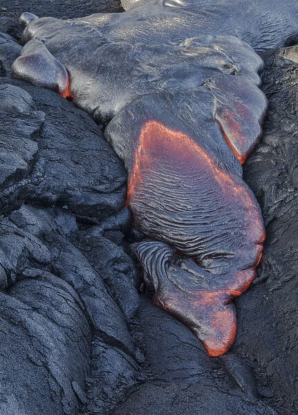 Lava flow from Kapa ahu, Kalapana, Big Island, Hawaii