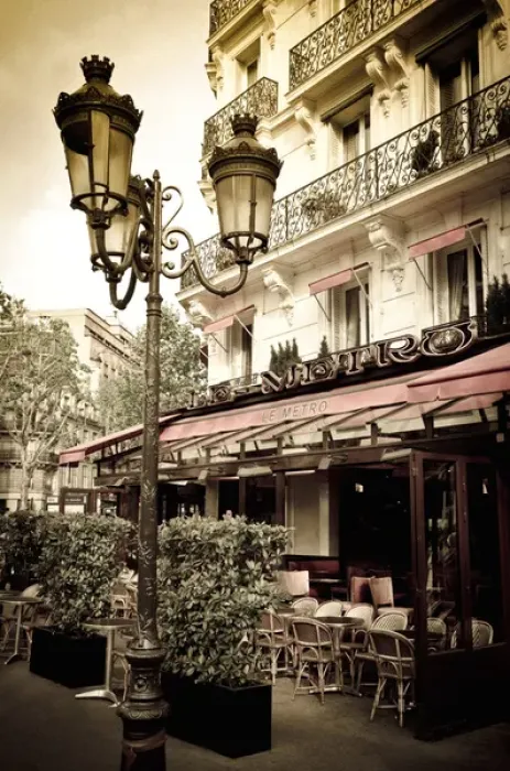 Framed Print : Le Metro Restaurant, Left Bank, Paris, France Framed Print : Le Metro Restaurant, Left Bank, Paris, France