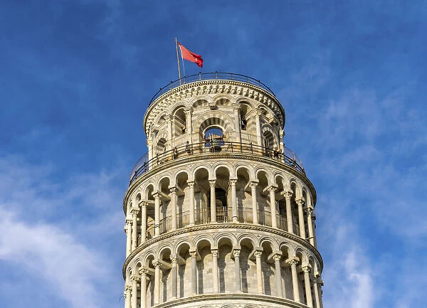 Leaning Tower of Pisa, Tuscany, Italy. Completed in 1100 s