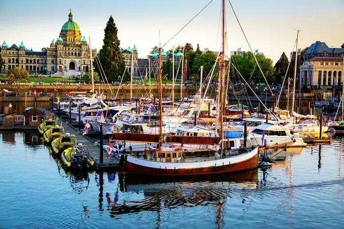 Framed Print : Legislative Assembly of British Columbia and Inner Harbor Lower Causeway, Victoria, Canada Framed Print : Legislative Assembly of British Columbia and Inner Harbor Lower Causeway, Victoria, Canada