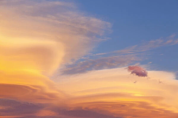 Lenticular cloud at sunset