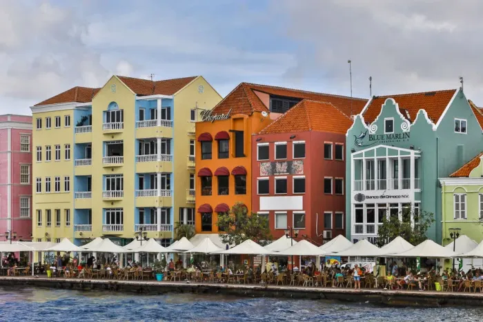 Framed Print : Lesser Antilles, Curacao, Willemstad. People relaxing along the waterfront Framed Print : Lesser Antilles, Curacao, Willemstad. People relaxing along the waterfront