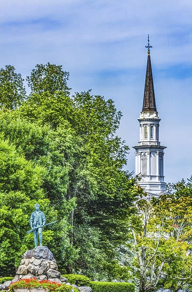 Lexington Minute Man Patriot Statue, Massachusetts. Site of April 19