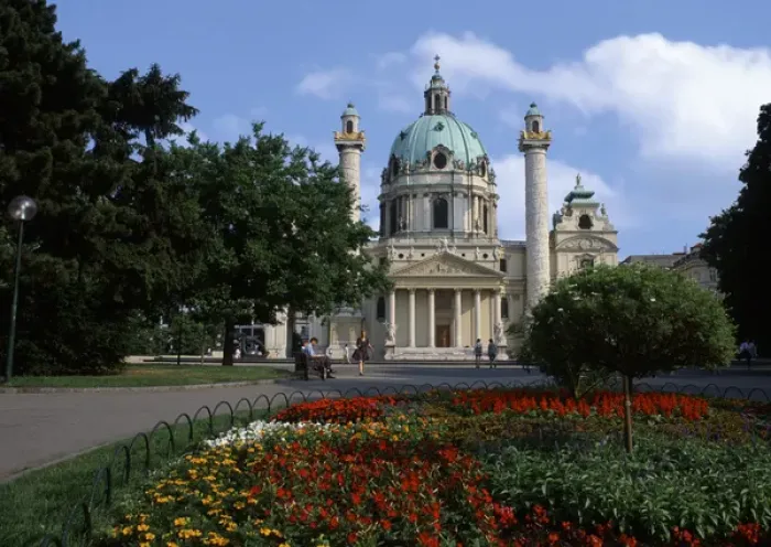 Framed Print : Life in Austria. St. Charles Cathedral, Baroque. Vienna, Austria Framed Print : Life in Austria. St. Charles Cathedral, Baroque. Vienna, Austria