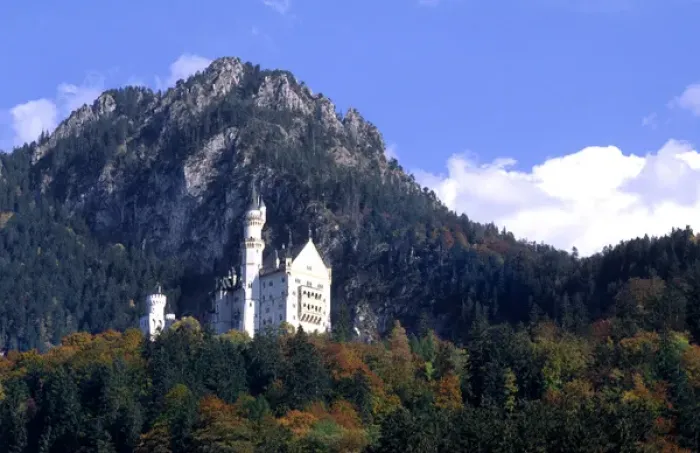 Framed Print : Life in Germany in Bavarian Alps a different view of the famous Neuschwanstein castle