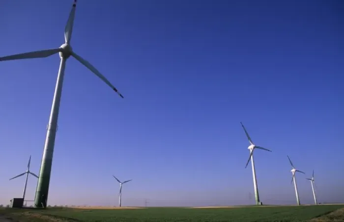 Framed Print : Life in Germany ecology with wind mills capturing wind energy for electricity near Framed Print : Life in Germany ecology with wind mills capturing wind energy for electricity near