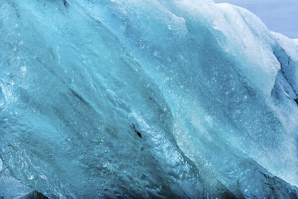 Light blue, large iceberg close-up Diamond Beach Jokulsarlon Glacier Lagoon Vatnajokull