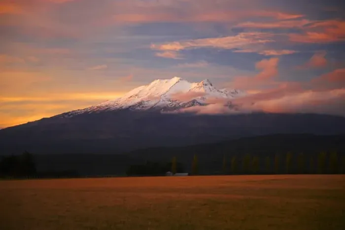 Framed Print : Last Light, Mt Ruapehu, Tongariro National Park, Central Plateau, North Island, New Framed Print : Last Light, Mt Ruapehu, Tongariro National Park, Central Plateau, North Island, New