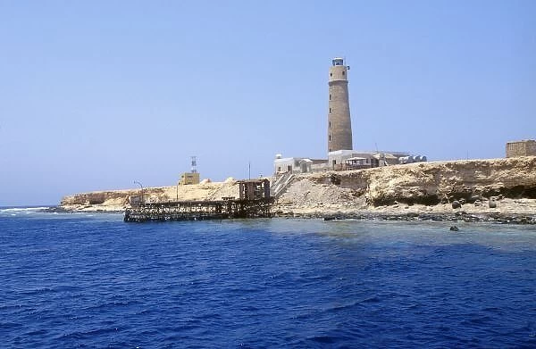 Lighthouse on Brother Islands, Red Sea, Egypt