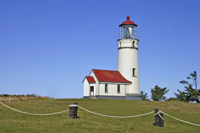 Framed Print : Lighthouse in Cape Blanco State Park near Port Orford Oregon