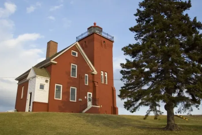 Framed Print : Lighthouse at Two Harbors Minnesota