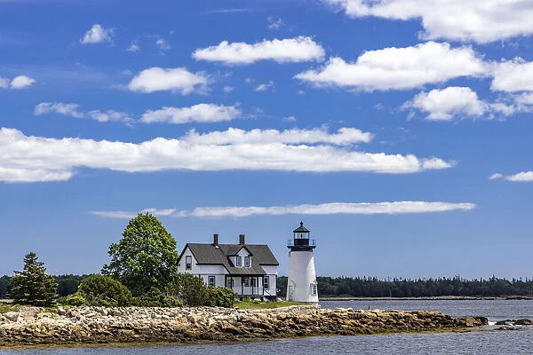 Lighthouse in Prospect Harbor, Maine, USA