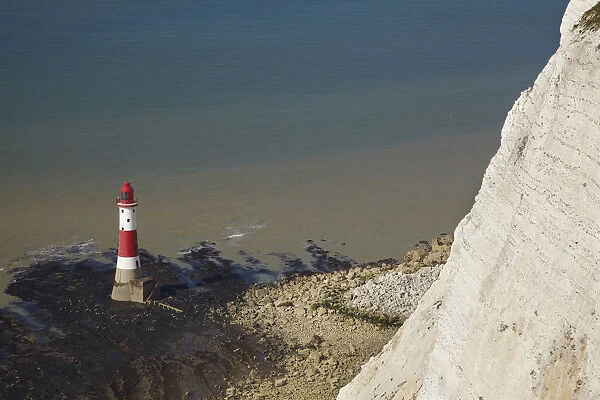 Lighthouse and White Cliffs, Beachy Head, East Sussex, England, United Kingdom