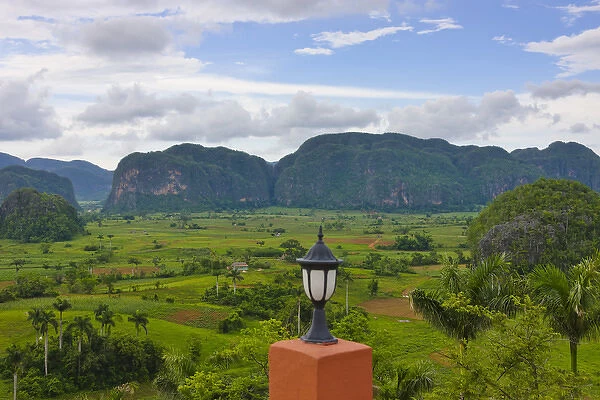 Limestone hill and farming land in Vinales valley, UNESCO World Heritage site, Cuba