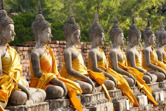 Framed Print : Line of Buddhas, Wat Yai Chai Mongkol, Ayutthaya, Thailand Framed Print : Line of Buddhas, Wat Yai Chai Mongkol, Ayutthaya, Thailand