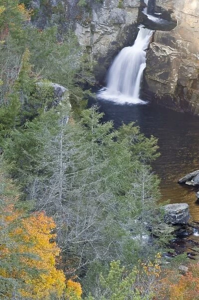 Linville Falls at the Blue Ridge Parkway in North Carolina
