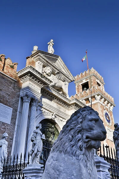 Lion Statue in front of Arsenal, Venice Italy
