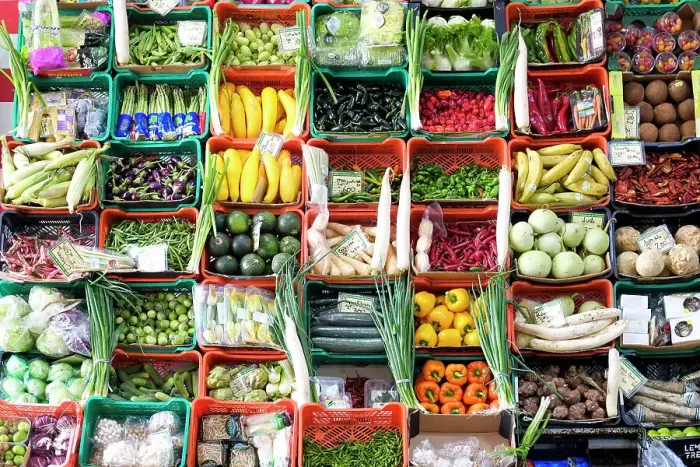 Framed Print : Lisbon, Portugal. Fresh produce on display at local farmers market Framed Print : Lisbon, Portugal. Fresh produce on display at local farmers market