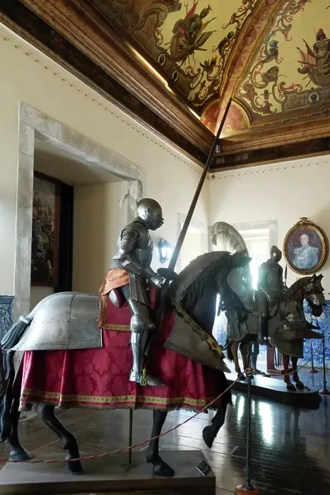 Framed Print : Lisbon, Portugal. Medieval knights armor. (Editorial Use Only)