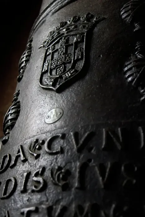 Framed Print : Lisbon, Portugal. Very old canons with Templar markings Framed Print : Lisbon, Portugal. Very old canons with Templar markings