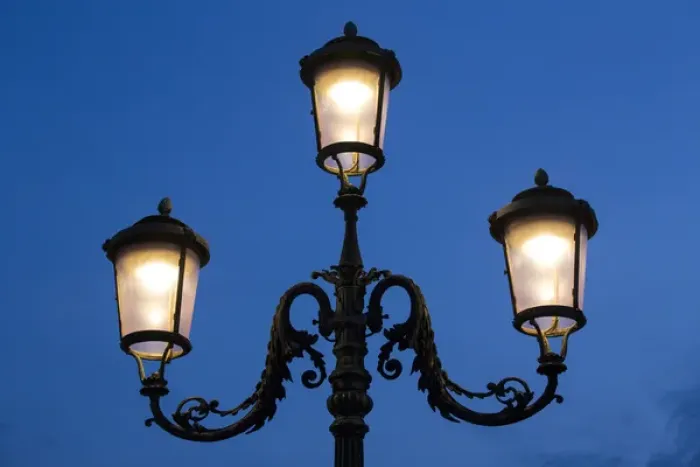 Framed Print : Lite Lamps along the Grand Canal at dusk, Venice Italy Framed Print : Lite Lamps along the Grand Canal at dusk, Venice Italy