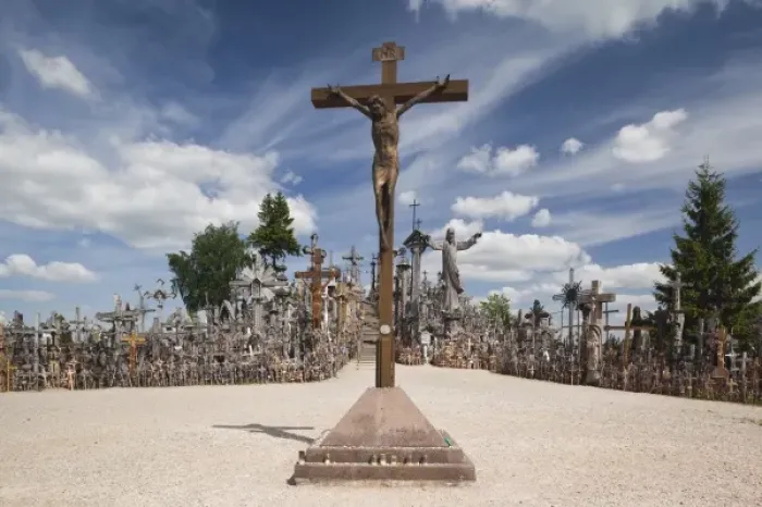 Framed Print : Lithuania, Central Lithuania, Siauliai, Hill of Crosses, religious pilgrimage site Framed Print : Lithuania, Central Lithuania, Siauliai, Hill of Crosses, religious pilgrimage site