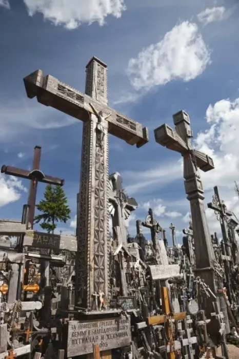 Framed Print : Lithuania, Central Lithuania, Siauliai, Hill of Crosses, religious pilgrimage site Framed Print : Lithuania, Central Lithuania, Siauliai, Hill of Crosses, religious pilgrimage site