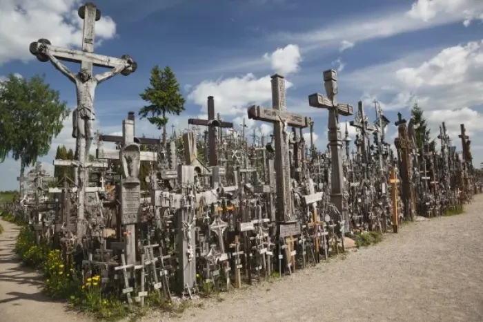 Framed Print : Lithuania, Central Lithuania, Siauliai, Hill of Crosses, religious pilgrimage site