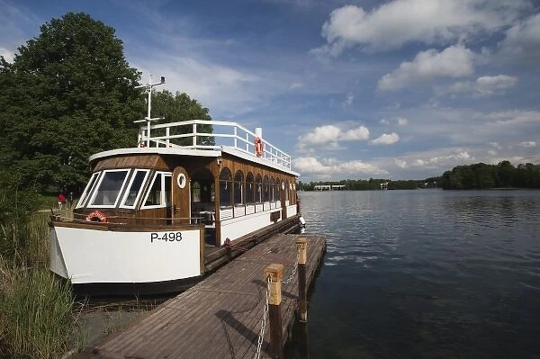 Lithuania, Trakai, Trakai Historical National Park, tourboat on Lake Galve