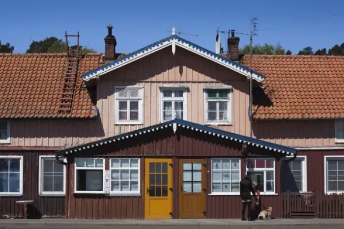 Framed Print : Lithuania, Western Lithuania, Curonian Spit, Juodkrante, fish restaurant Framed Print : Lithuania, Western Lithuania, Curonian Spit, Juodkrante, fish restaurant