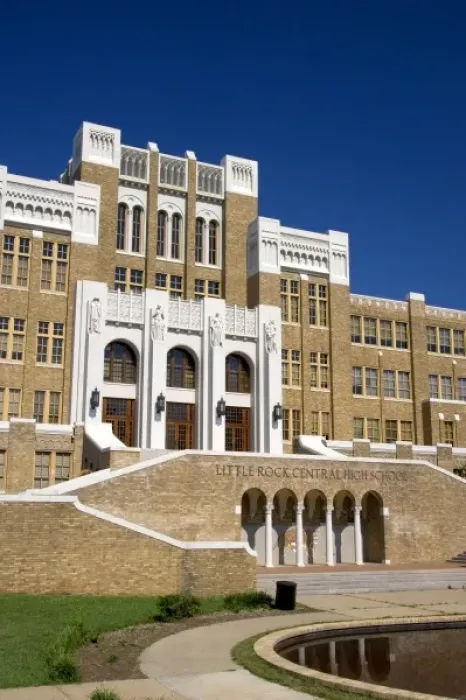 Framed Print : Little Rock Central High School the place where integration of the races began in the south Framed Print : Little Rock Central High School the place where integration of the races began in the south