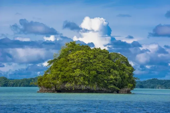 Framed Print : Little rock islet in the famous Rock islands, Palau, Central Pacific Framed Print : Little rock islet in the famous Rock islands, Palau, Central Pacific