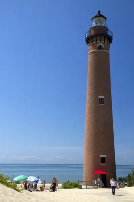 Framed Print : The Little Sable Point Light on Lake Michigan in Golden Township, Michigan, USA Framed Print : The Little Sable Point Light on Lake Michigan in Golden Township, Michigan, USA