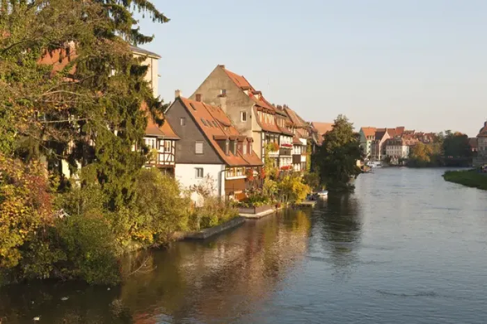 Framed Print : Little Venice (Klein Venedig) and River Regnitz in Bamberg, Germany