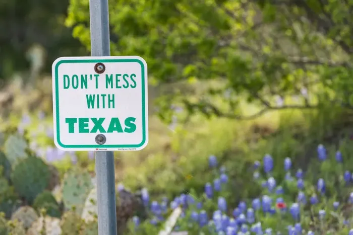 Framed Print : Llano, Texas, USA. Don t Mess With Texas sign in the hill country Framed Print : Llano, Texas, USA. Don t Mess With Texas sign in the hill country