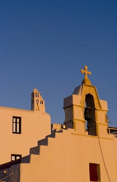 Local church with a cross on Mykonos, Greece