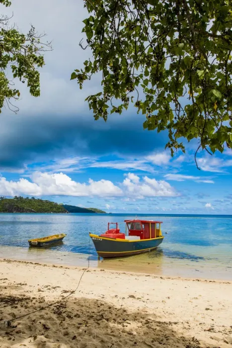 Framed Print : Local fishermen boat, Mahe, Republic of Seychelles, Indian Ocean Framed Print : Local fishermen boat, Mahe, Republic of Seychelles, Indian Ocean
