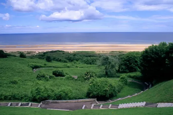 Framed Print : location of landings on Omaha Beach in World War II Normandy France