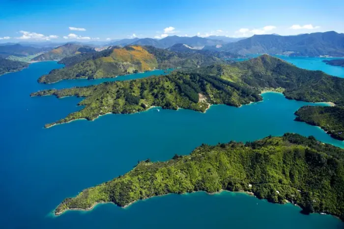 Framed Print : Lochmara Bay, Queen Charlotte Sound, Marlborough Sounds, South Island, New Zealand