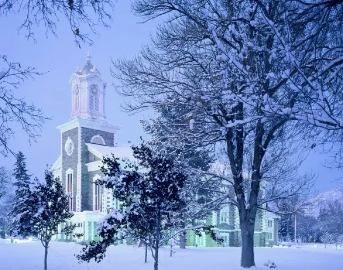 Framed Print : LOGAN, UTAH. USA. LDS (Mormon) Tabernacle in winter at dusk Framed Print : LOGAN, UTAH. USA. LDS (Mormon) Tabernacle in winter at dusk