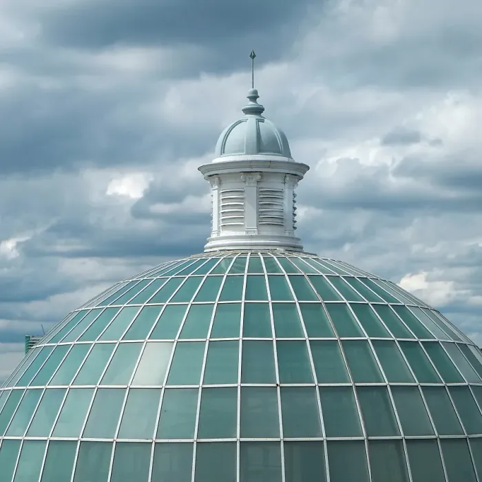 Framed Print : London, England, Great Britain. Glass roof dome on top of old tunnel entrance Framed Print : London, England, Great Britain. Glass roof dome on top of old tunnel entrance