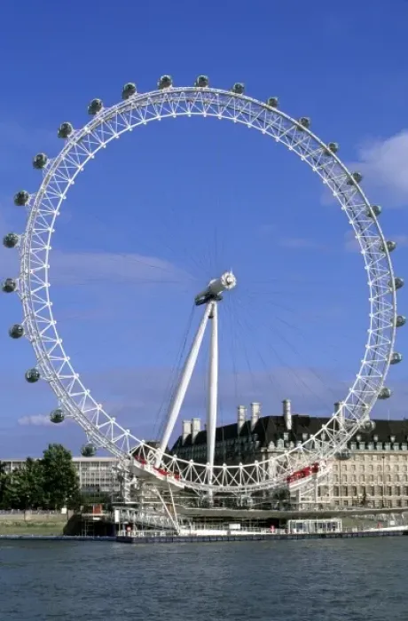 Framed Print : The London Eye ferris wheel along the River Thames in London, England Framed Print : The London Eye ferris wheel along the River Thames in London, England