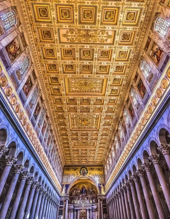 Framed Print : Long columns, Papal Basilica of Saint Paul, Rome, Italy. One of 4 Papal basilicas, established over Saint Paul's burial place in 324 by Emperor Constantine. (Editorial Use Only) Framed Print : Long columns, Papal Basilica of Saint Paul, Rome, Italy. One of 4 Papal basilicas, established over Saint Paul's burial place in 324 by Emperor Constantine. (Editorial Use Only)