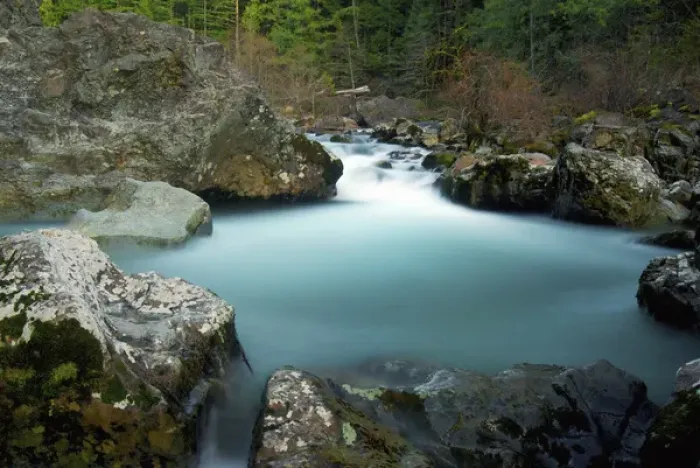 Framed Print : Long Exposure, Breintenbush River, Oregon Cascades, At Sunset Framed Print : Long Exposure, Breintenbush River, Oregon Cascades, At Sunset